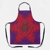 Tablier Weaver Mandala rouge et violet (Recto)