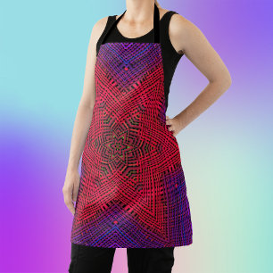 Tablier Weaver Mandala rouge et violet