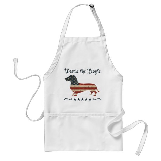 Tablier Weenie Le Peuple Dachshund 4 juillet (Devant)