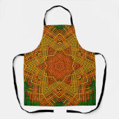 Tablier Weer Mandala jaune orange et vert (Recto)