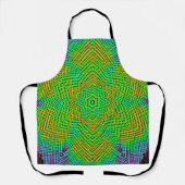 Tablier Weer Mandala Orange Vert et Bleu (Recto)