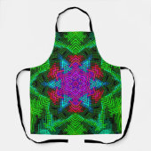 Tablier Weer Mandala rose bleu et vert (Recto)