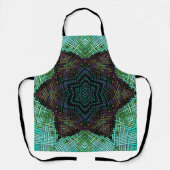 Tablier Weer Mandala Vert bleu et violet (Recto)