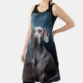 Tablier Weimaraner Halloween effroi (Insitu)