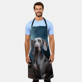 Tablier Weimaraner Halloween effroi (Porté)