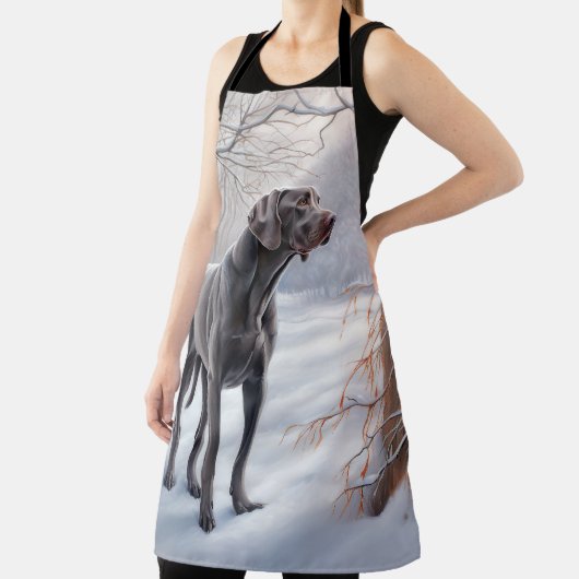 Tablier Weimaraner Laisser Neige Noël (Insitu)