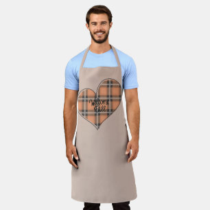 Tablier Welcome Fall Plaid Heart