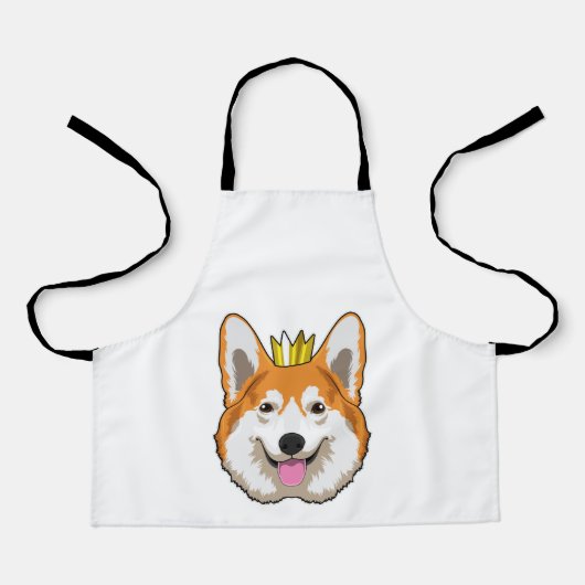 Tablier Welsh corgi with Crown (Recto)