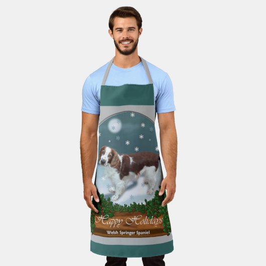 Tablier Welsh Springer Spaniel Christmas (Porté)