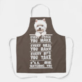 Tablier West Highland Terrier Dog Chaque Snack Que Vous Fa (Recto)
