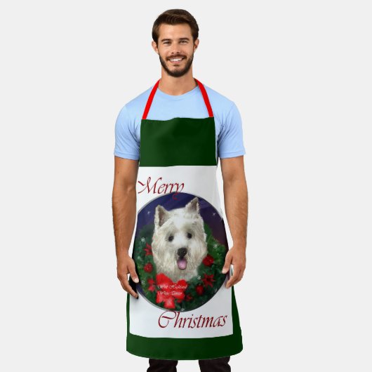 Tablier West Highland White Terrier Cadeaux de Noël (Porté)