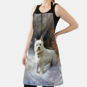 Tablier West Highland White Terrier Laissons neiger Noël (Insitu)