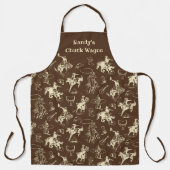 Tablier Western Cowboy Personnalisé Dark Brown (Recto)