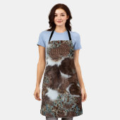 Tablier Western Cowhide Turquoise Nom en cuir Brown (Porté)