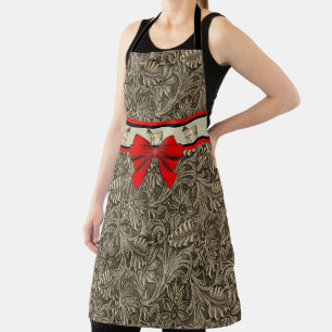 Tablier Western Faux Tooled Leather Print Holiday