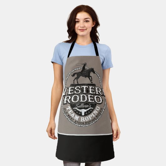 Tablier Western Rodeo Old West Steer Roping (Porté)