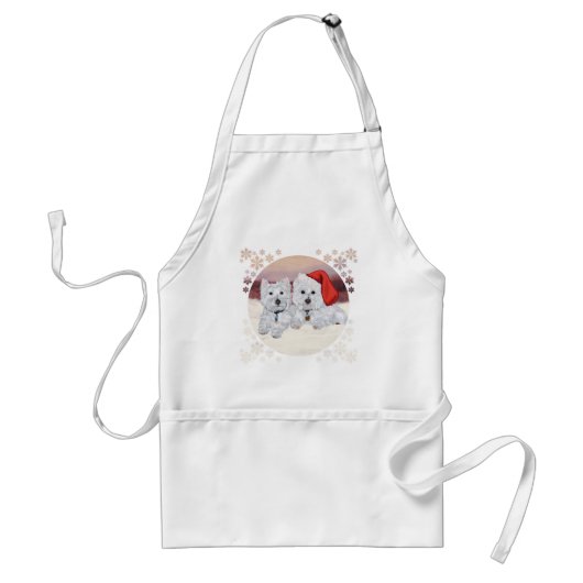 Tablier Westies en Hiver (Devant)