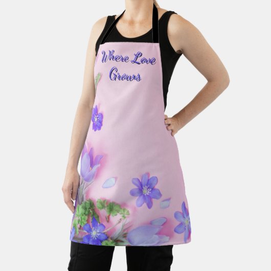 Tablier Where Love Grows Apron | Floral Kitchen Apron (Insitu)