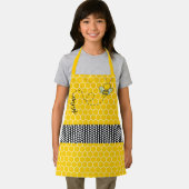 Tablier Whimsical Bee and Honeycomb Personnalisé (Insitu)