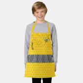 Tablier Whimsical Bee and Honeycomb Personnalisé (Porté)
