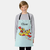 Tablier Whimsical Cartoon Firefighter Plane  (Porté)