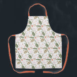 Tablier Whimsical Holly Berry Coloré Noël vacances<br><div class="desc">Ce design festif et chic présente notre feuillage d'hiver d'origine dessiné à la main dans des couleurs vives.</div>