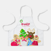 Tablier Whimsical Kids Christmas Baking Cookie Exchange (Recto)