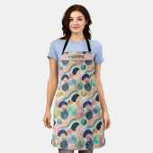 Tablier Whimsical Pastel Rainbow Waves & Parties scintilla (Porté)