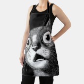 Tablier Whimsical Retro Psycho Cat Apron (Insitu)