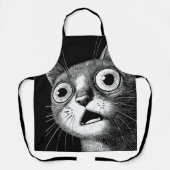 Tablier Whimsical Retro Psycho Cat Apron (Recto)
