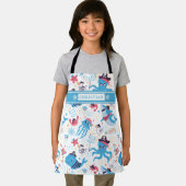 Tablier Whimsical Under the Sea Pirate Thème nautique (Insitu)