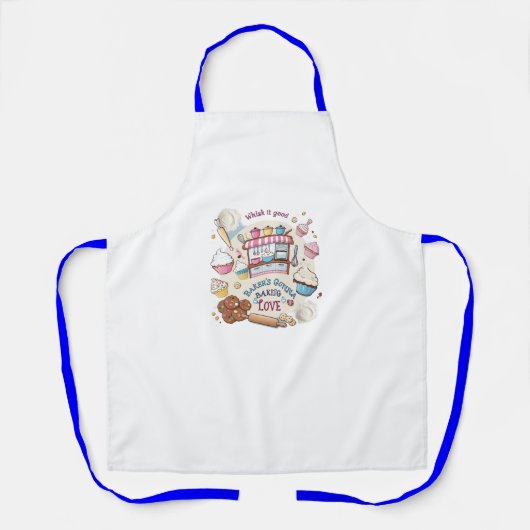 Tablier "Whisk It Good KitchenTout sur l'impression tablie (Recto)