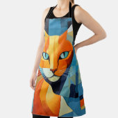 Tablier Whiskers Abstraits : Chat orange (Insitu)