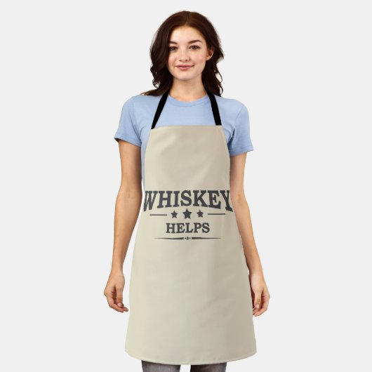 Tablier Whiskey aide à boire de l'alcool en disant (Porté)