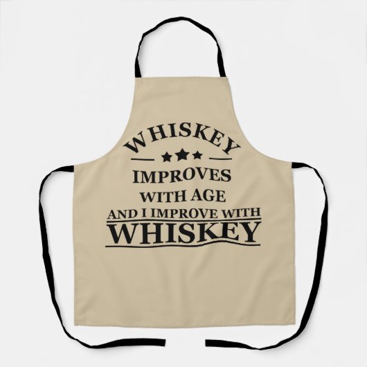 Tablier Whiskey cite d'humoristiques paroles d'alcool cade (Recto)