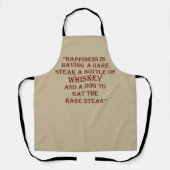 Tablier Whiskey cite d'humoristiques paroles d'alcool cade (Recto)