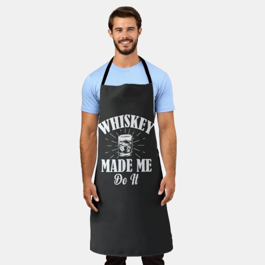 Tablier Whiskey M'A Fait Le Faire Apron (Porté)