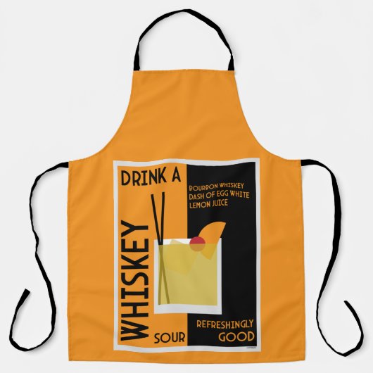 Tablier Whiskey Sour Cocktail Napkin (Recto)