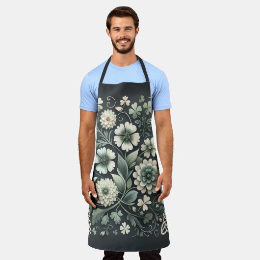 Tablier Whispered Clover Knotwork Garden (Porté)