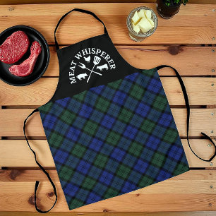 Tablier Whisperer de viande pour hommes sur Plaid de Black