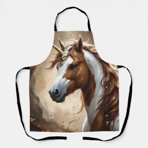 Tablier Whispers de l'Imaginaire Brown et blanc Unicorn