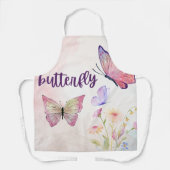 Tablier Whispers of Spring : Roses et papillons en Harmo (Recto)