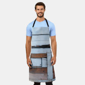 Tablier White and brown wooden board (Porté)