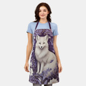 Tablier White Arctic Fox Lavender William Morris Fleurs (Porté)