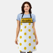 Tablier White & Black With Yellow Wildflower Photo (Porté)