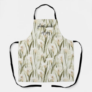 Tablier White Calla Lily Floral Joie