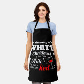 Tablier White Christmas Red Wine TShirt (Porté)