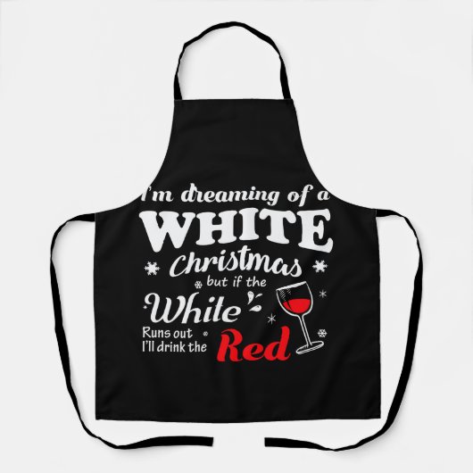 Tablier White Christmas Red Wine TShirt (Recto)