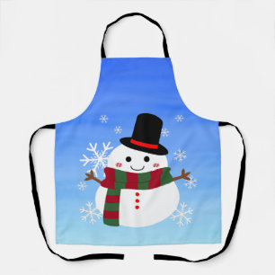Tablier White Christmas Snowman