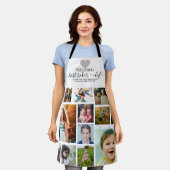 Tablier White Heart Best Baker Chef Grandma Photo Collage (Porté)